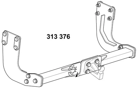 Фаркоп Westfalia для Mercedes Sprinter 2006-2018 (шар 329141600001 приобретается отдельно) 313376600001 в 