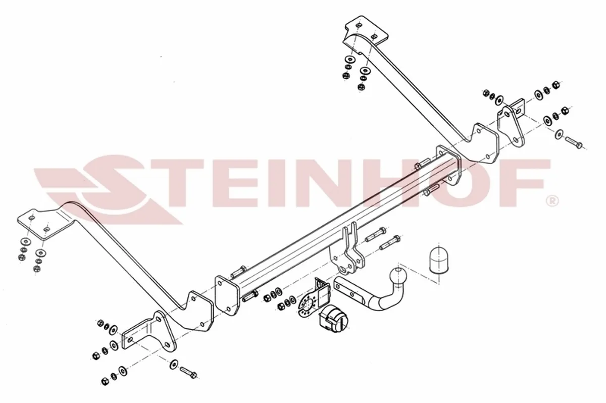 Фаркоп Steinhof для Peugeot Partner 2008-, (L2) C-015 в 