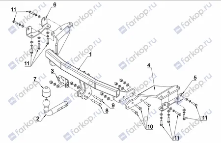 Фаркоп Auto-Hak для Peugeot 4007 2007-2012 Z 38 в 