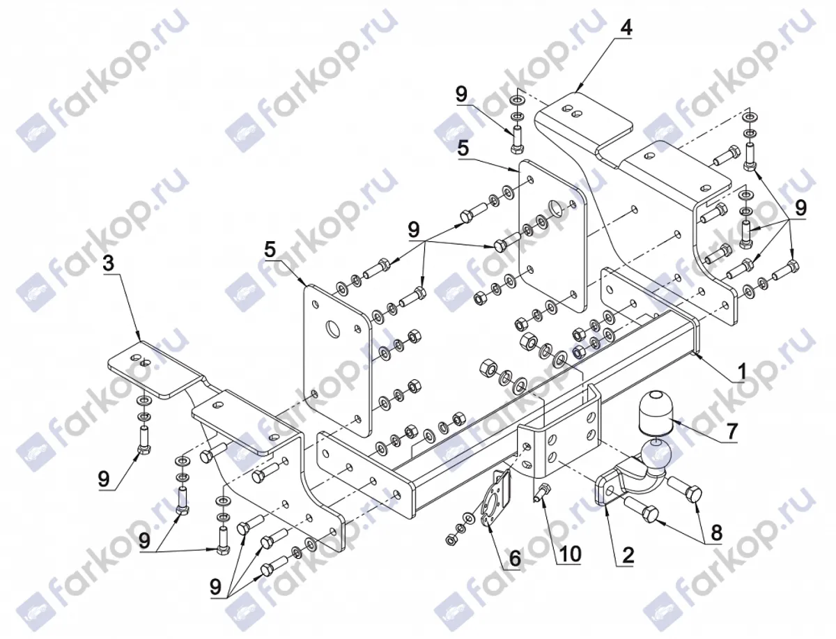 Фаркоп Auto-Hak для Nissan NV400 2010- G 70 в 