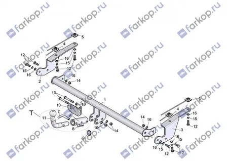 Фаркоп Лидер Плюс для Suzuki SX4 (2WD, хетчбек) 2006-2013 S404-BA в 