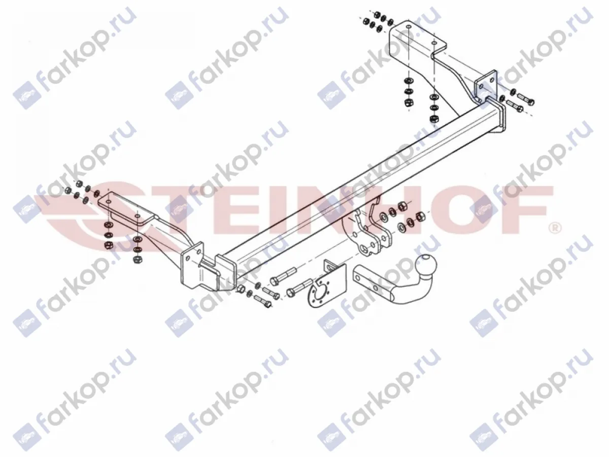 Фаркоп Steinhof для Peugeot 307 2001-2007 C-026 в 