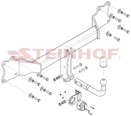 Фаркоп Steinhof для Audi Q8 2018- A-115 в 