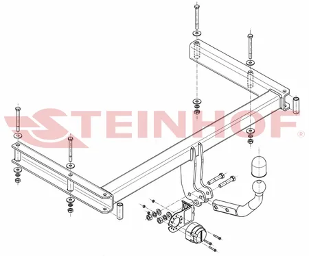 Фаркоп Steinhof для Audi A5 2007-2015 A-074 в 