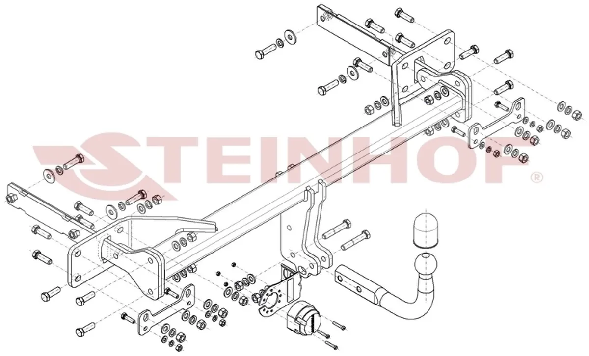 Фаркоп Steinhof для Mercedes S-class 2013- M-158 в 