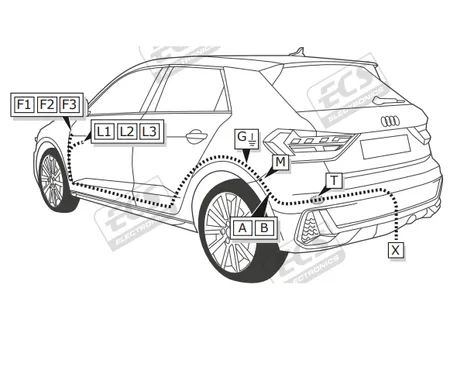 Электрика фаркопа ECS (13 pin) для Skoda Octavia 2013-2020 VW190H1 в 