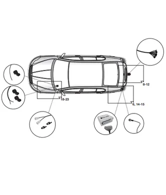 Электрика фаркопа Hak-System (13 pin) для Skoda Fabia (хетчбек/универсал) 2015- 21500601 в 