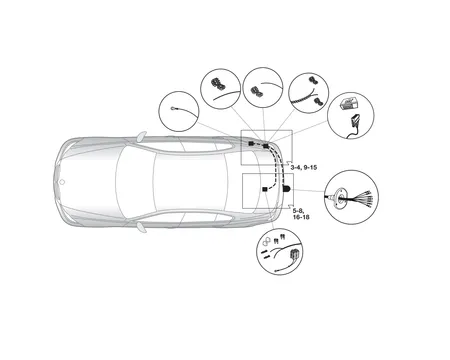 Электрика фаркопа Hak-System (7 pin) для BMW X3 (F25 рестайл) 2014-2017 12020528 в 