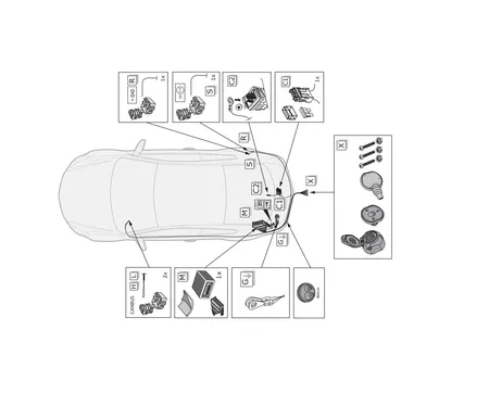 Электрика фаркопа ECS (13 pin) для BMW X3 2009-2014 BW008D1 в 