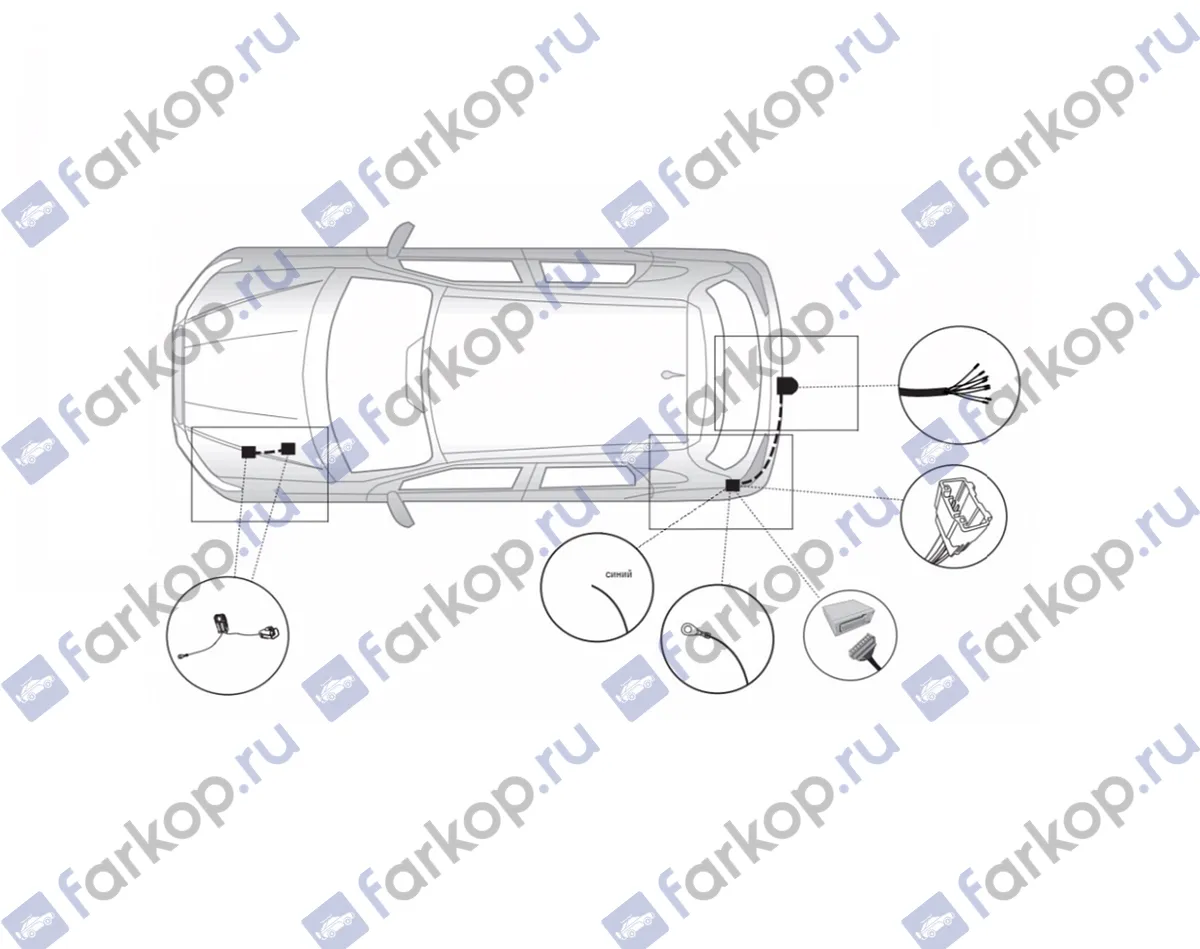 Электрика фаркопа TowRus (7 pin) для Mitsubishi Outlander 2012- MO-3 в 