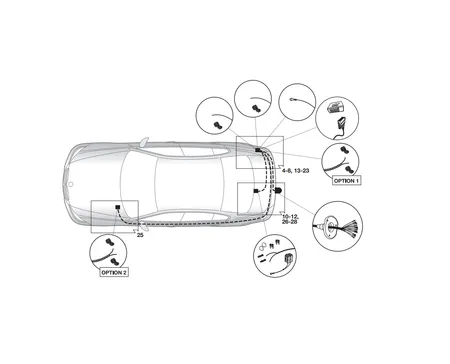 Электрика фаркопа Hak-System (13 pin) для BMW X3 (G01) 2017- 21020528 в 