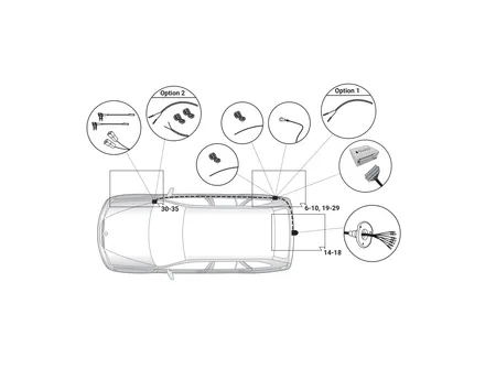 Электрика фаркопа Hak-System (7 pin) для BMW X1 (F48) 2015- 12500605 в 