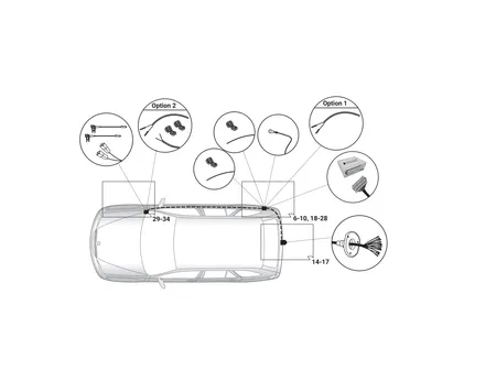 Электрика фаркопа Hak-System (13 pin) для BMW X1 (F48) 2015- 21500605 в 