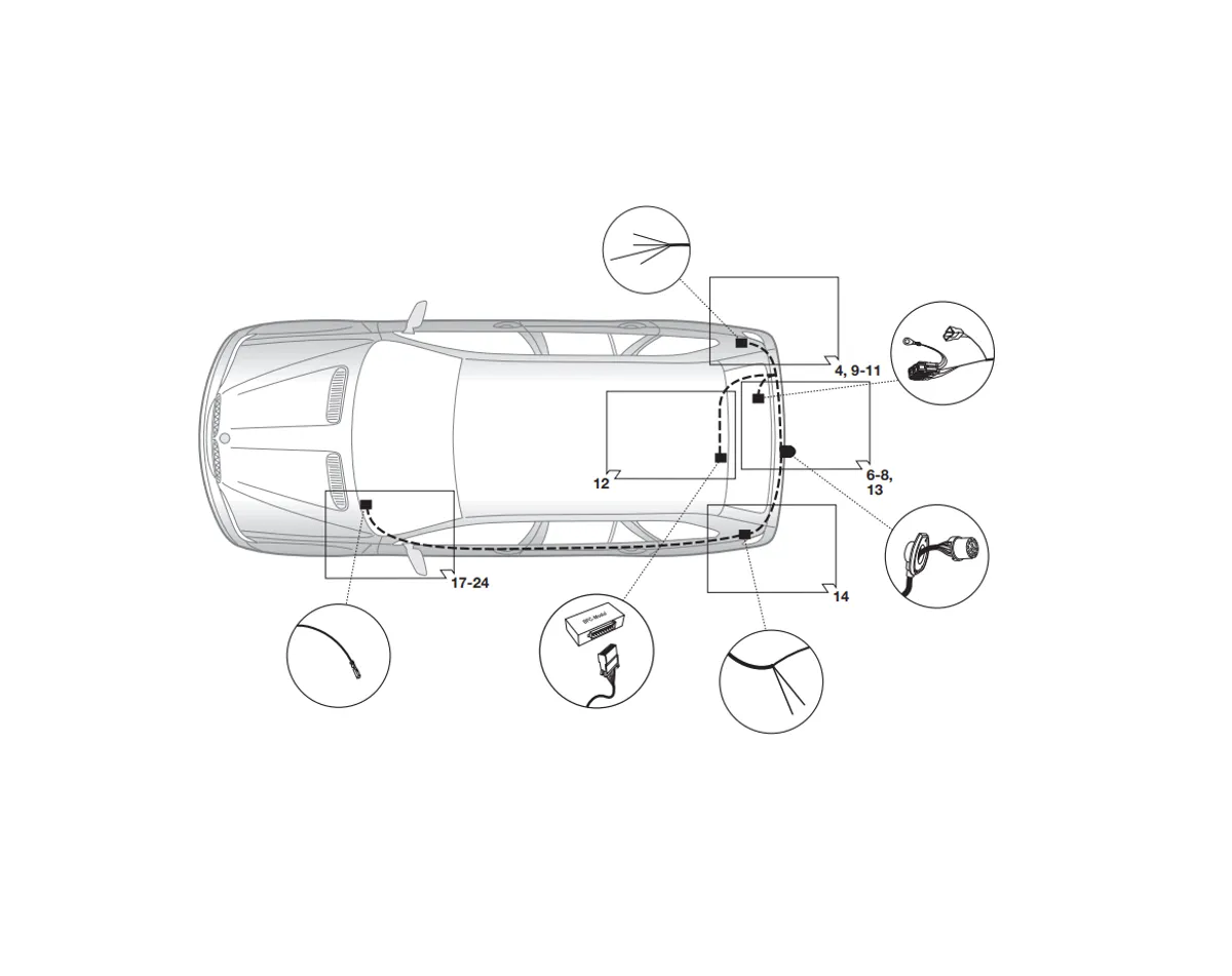 Электрика фаркопа Brink (13 pin) для BMW X3 2004-2010 703334 в 