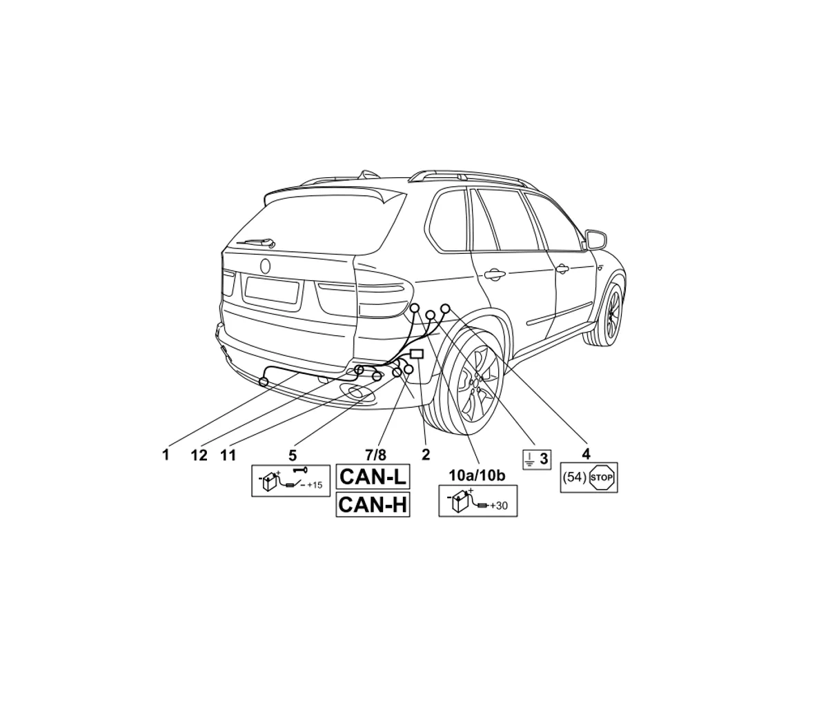 Электрика фаркопа Westfalia (7 pin) для BMW X5 2007-2013 303451300107 в 