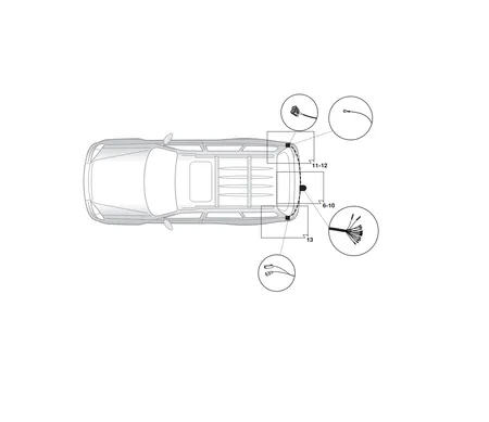 Электрика фаркопа Hak-System (13 pin) для Mitsubishi Outlander 2007-2012 26500524 в 