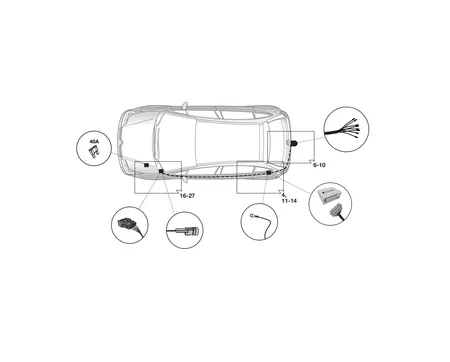 Электрика фаркопа Hak-System (7 pin) для Peugeot 308 2013- 12500592 в 