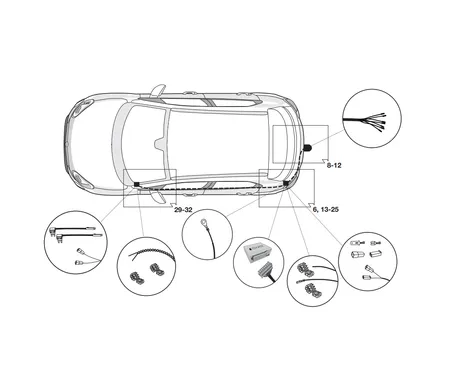 Электрика фаркопа Hak-System (7 pin) для Jeep Renegade 2014- 12500612 в 