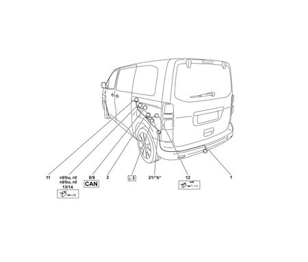 Электрика фаркопа Westfalia (13 pin) для Peugeot Traveller 2016-2019  304157300113 в 