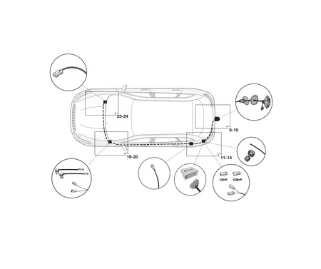 Электрика фаркопа Hak-System (13 pin) для Jeep Cherokee 2018- 21610518 в 