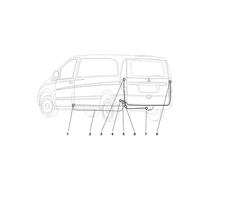 Электрика фаркопа Westfalia (13 pin) для Mercedes Viano 2003-2014 313176300113 в 