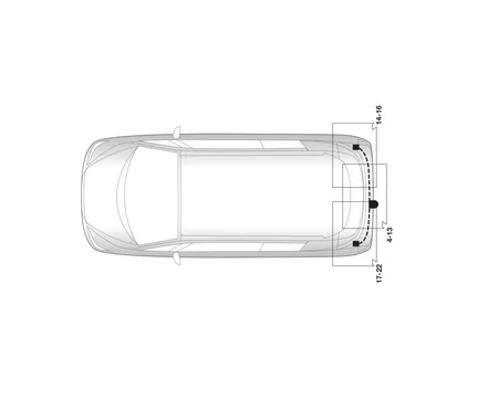 Электрика фаркопа Hak-System (13 pin) для Mitsubishi Grandis 2004-2009 26130507 в 