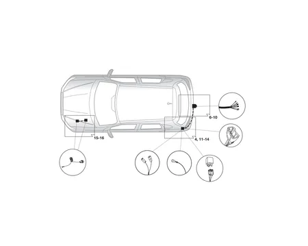 Электрика фаркопа Hak-System (7 pin) для Mitsubishi Outlander 2012- 16130528 в 