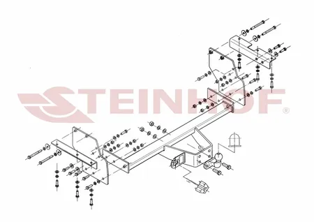 Фаркоп Steinhof для Mitsubishi Pajero 2007- M-348 в 