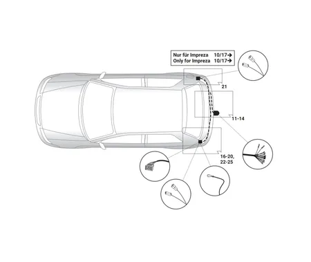 Электрика фаркопа Hak-System (13 pin) для Subaru XV 2017- 26230530 в 