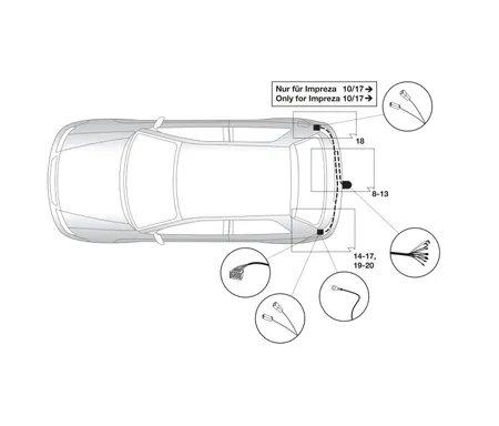 Электрика фаркопа Hak-System (7 pin) для Subaru Impreza 2017- 16230530 в 