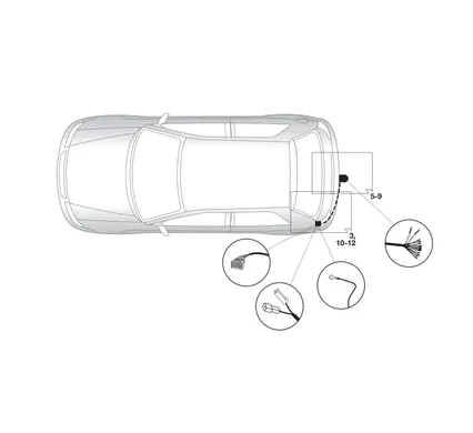 Электрика фаркопа Hak-System (13 pin) для Subaru Tribeca 2006-2014 26230508 в 