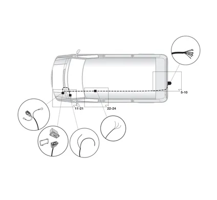 Электрика фаркопа Hak-System (7 pin) для Volkswagen Caravelle T6 2015-10/2019 12270548 в 