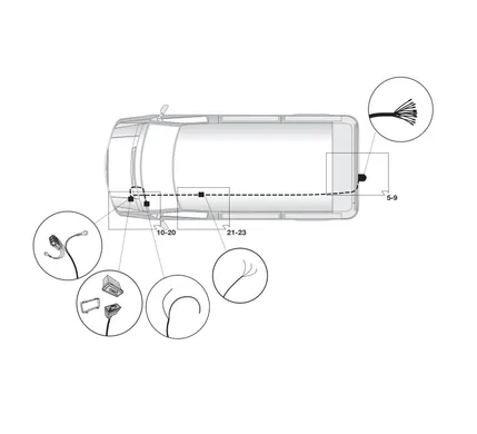 Электрика фаркопа Hak-System (13 pin) для Volkswagen Caravelle T5 10/2009-2015 21270548 в 