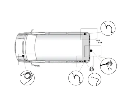 Электрика фаркопа Hak-System (13 pin) для Volkswagen Multivan T5 2003-2008 21270512 в 