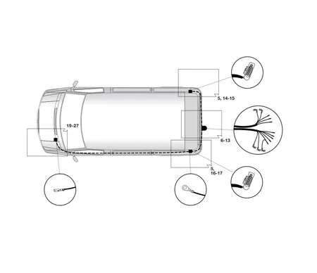 Электрика фаркопа Hak-System (7 pin) для Volkswagen Multivan T5 2003-2009 12270540 в 