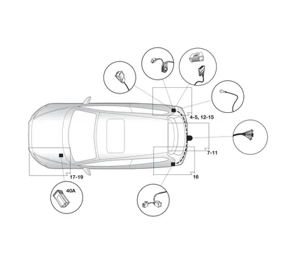 Электрика фаркопа Hak-System (13 pin) для Volvo C30 2006-2013 21260506 в 