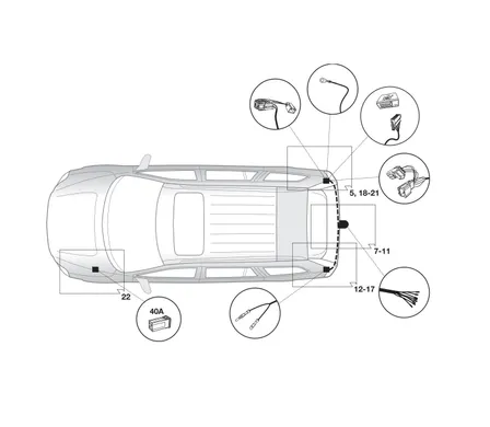 Электрика фаркопа Hak-System (7 pin) для Volvo S40 2004-2012 12260511 в 