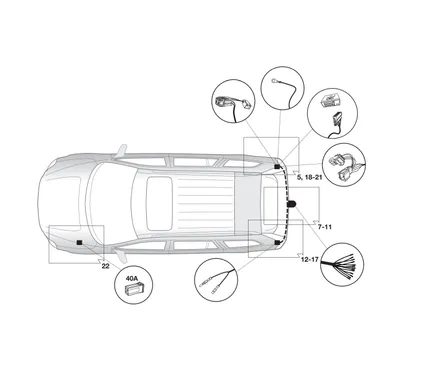 Электрика фаркопа Hak-System (13 pin) для Volvo V50 2004-2012 21260511 в 