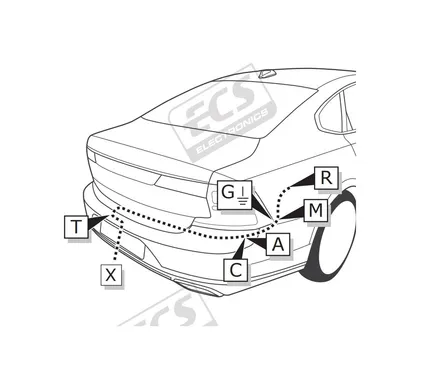 Электрика фаркопа ECS (7 pin) для Volvo S60 2019- VL048FX в 