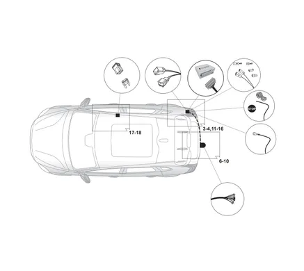 Электрика фаркопа Hak-System (13 pin) для Volvo V40 2013- 21260518 в 