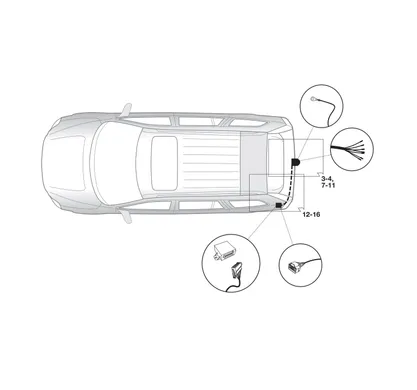 Электрика фаркопа Hak-System (7 pin) для Volvo XC90 2004-2015 12260505 в 