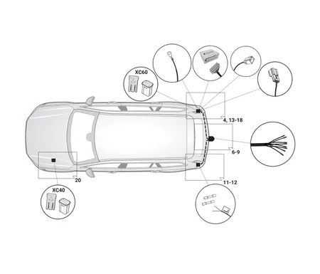 Электрика фаркопа Hak-System (7 pin) для Volvo XC40 2018- 12260523 в 