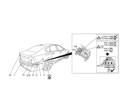 Электрика фаркопа Westfalia (7 pin) для Volvo S90 2016- 320165300107 в 