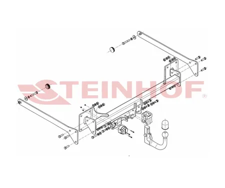 Фаркоп Steinhof для Audi A8 2010-2017 A-105 в 