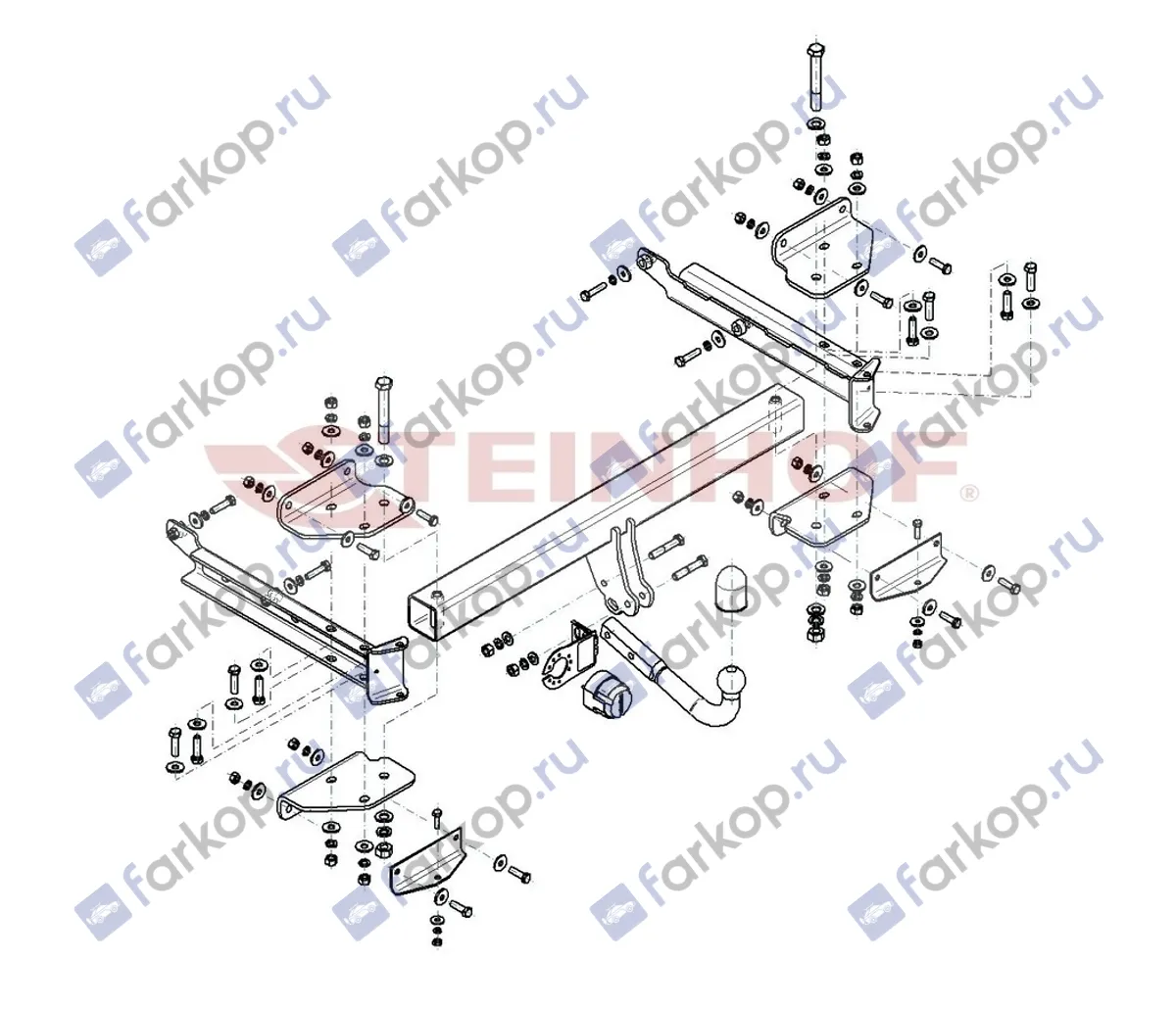 Фаркоп Steinhof для Mercedes M-Class (W166) 2011-2015 M-128 в 