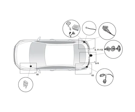 Электрика фаркопа Hak-System (13 pin) для Subaru Outback 2021- 21230535 в 