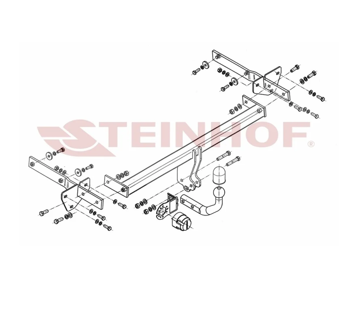 Фаркоп Steinhof для Mercedes B-Class (W245) 2005-2011 M-098 в 