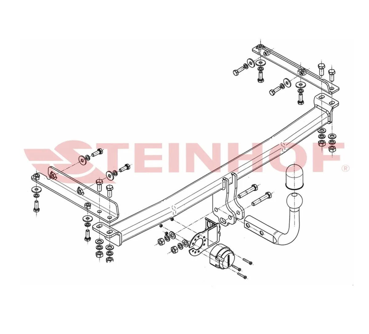 Фаркоп Steinhof для Nissan Micra 2003-2010 N-057 в 