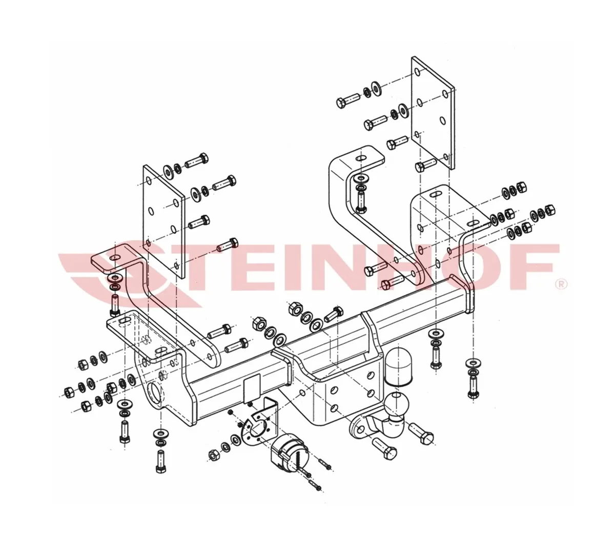 Фаркоп Steinhof для Nissan NV400 2014- R-065 в 