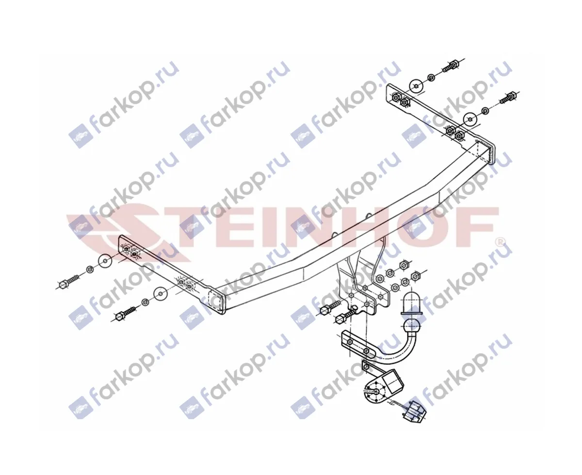 Фаркоп Steinhof для Audi A3 1996-2003 V-056 в 